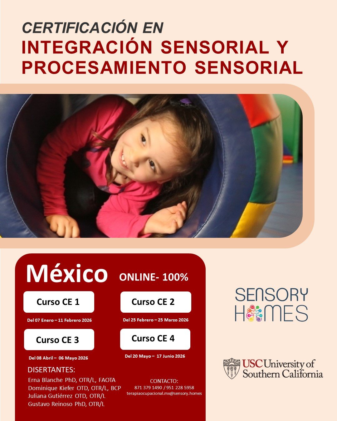 CERTIFICACIÓN INTERNACIONAL EN INTEGRACIÓN SENSORIAL Y PROCESAMIENTO SENSORIAL U.S.C.